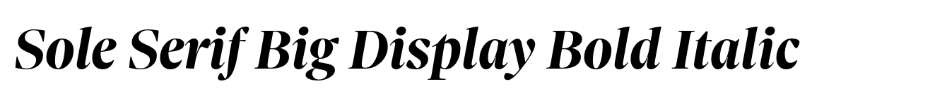 Sole Serif Big Display Bold Italic